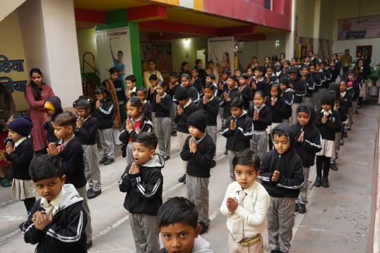 Morning assembly — Children Glory High School, Morar, Gwalior