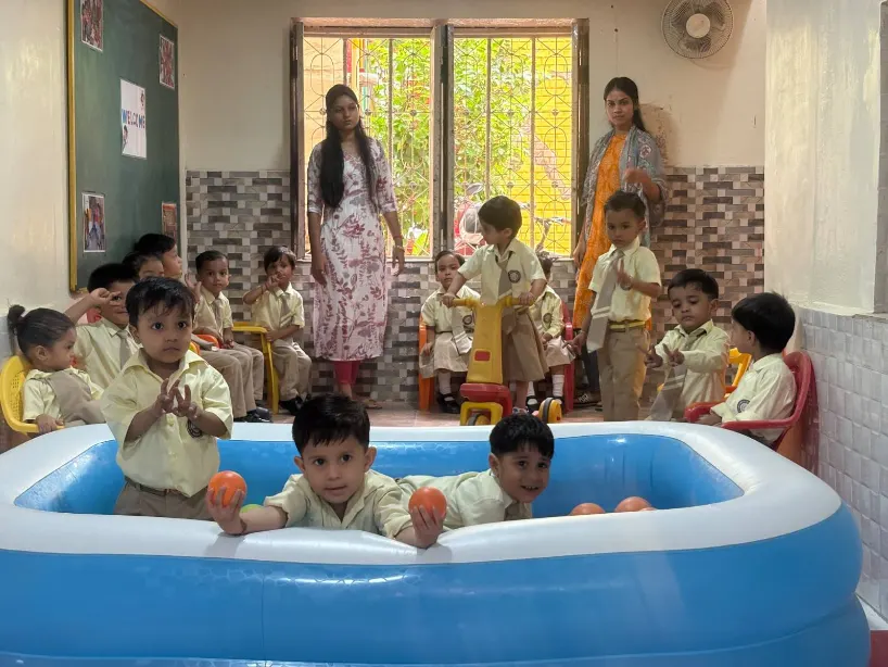 A playground with real room — Children Glory High School, Morar, Gwalior